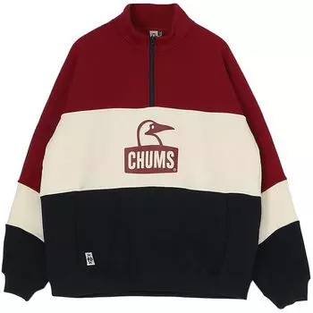 Толстовка Myton Panel Half Zip Top Navy [Chums] Мужская тёмно-синий