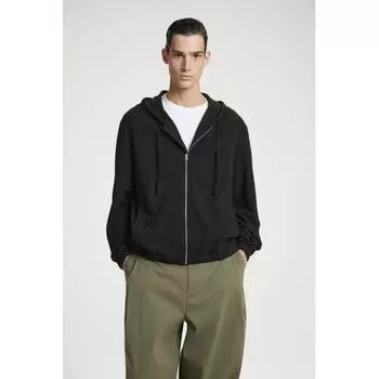 Толстовка на молнии COS Japan из джерси в рубчик