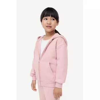 Толстовка на молнии HM светло-розового цвета