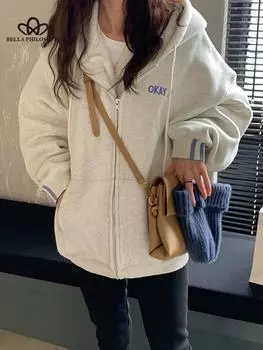 Толстовка на молнии y2k со стразами, скелет, женская толстовка в стиле готического стиля, спортивное пальто, пуловер, готическая куртка оверсайз с капюшоном M серый