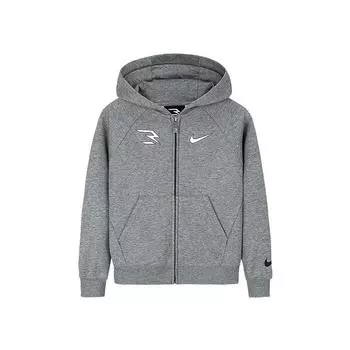 Толстовка Nike, повседневная, модная, однотонная, универсальная, детская, рок-серая N32442174GS-001 M