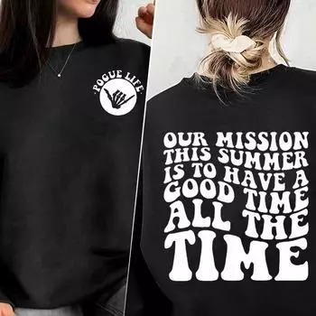 Толстовка Outer Banks, пуловер OBX, наша миссия этим летом — хорошо провести время, толстовки с капюшоном, женская одежда Pogue Life 2XL