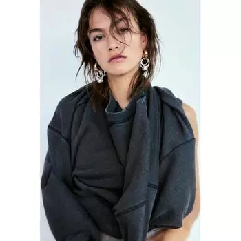 Толстовка оверсайз HM черная