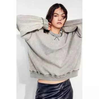 Толстовка оверсайз HM серая