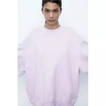 Толстовка оверсайз HM светло-фиолетового цвета