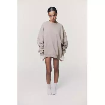 Толстовка оверсайз HM светло-серая