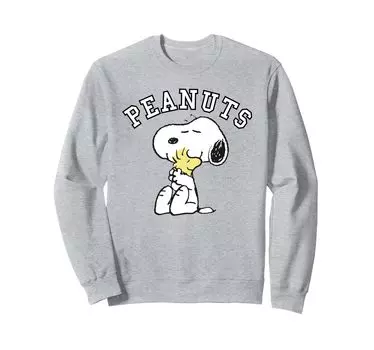 Толстовка Peanuts Snoopy Hug Woodstock серый