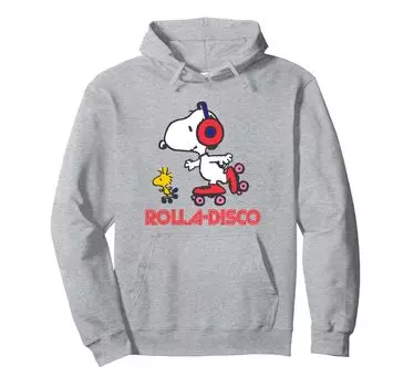 Толстовка Peanuts Snoopy и Woodstock Roller Disco серый