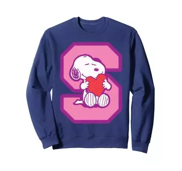 Толстовка PEANUTS Snoopy S Hug Love Heart синий
