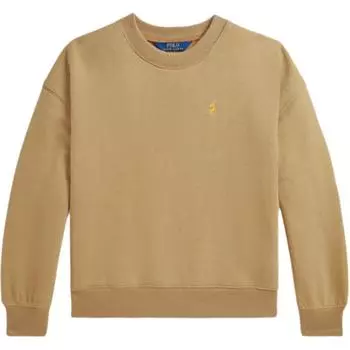 Толстовка Polo Ralph Lauren 25 Весна Лето Издание к Новому году Однотонная Круглый вырез Длинный рукав Детская толстовка Хаки CWPOKNIG8020546-250 XL