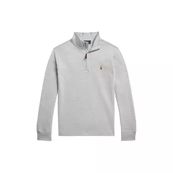 Толстовка Polo Ralph Lauren с капюшоном Equestrian Logo на молнии с высоким воротом, детские толстовки с капюшоном, серые 323898990-003 M