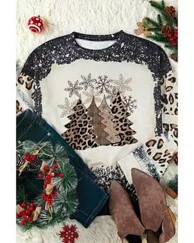 Толстовка-пуловер Azura Exchange с леопардовым принтом и цветными блоками XL чёрный