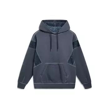 Толстовка пуловер оверсайз с цветными блоками из серии скейтбордов Li Ning, унисекс, черная AWDT221-1 M