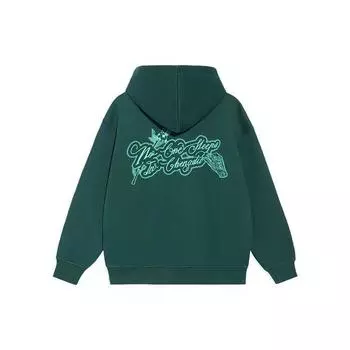 Толстовка-пуловер с подкладкой и принтом, топы унисекс, сосново-зеленый AWDRH61-3 M