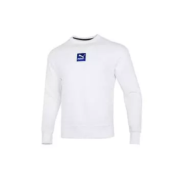 Толстовка Puma Center Logo Crew Neck Tops Unisex White 536773-02 XXL