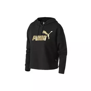 Толстовка Puma Essential Gold Label Logo Женская толстовка с капюшоном черная 586922-56 L