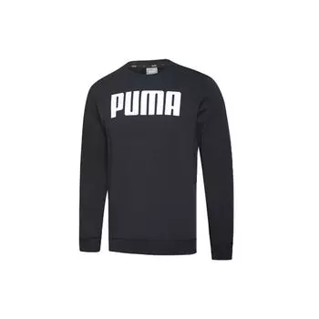 Толстовка Puma Logo Crew Neck Мужские топы Черный 855227-01 S
