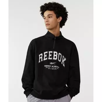 Толстовка REEBOK Archive на молнии до половины, черная 90