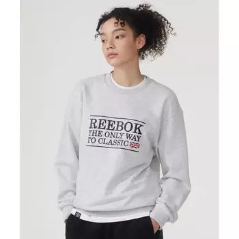 Толстовка REEBOK Classic Letter Меланжевый Серый 95