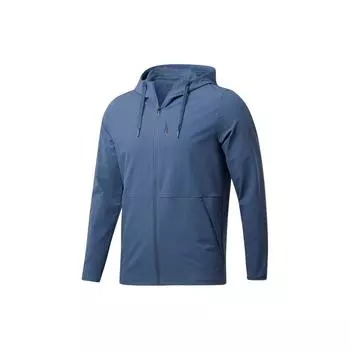 Толстовка Reebok Ts Perf Fz Hoodie Solid Color Training Zip-Up Jacket Men Hoodies Blue GN9272 XXL