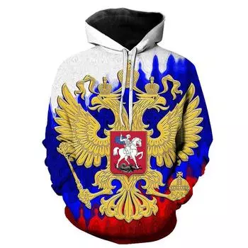 Толстовка с 3D принтом «Русский медведь», национальный флаг России, мужской пуловер с длинными рукавами, весна-осень, удобная повседневная куртка с капюшоном XXL
