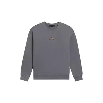 Толстовка с длинным рукавом и вышитым логотипом Li Ning Sports Lifestyle Series, толстовка унисекс, коричневая AWDS587-4 L