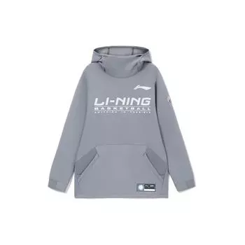 Толстовка с длинным рукавом Li Ning CBA Series Training, мужская толстовка с капюшоном, серо-рок AWDRB63-1 M