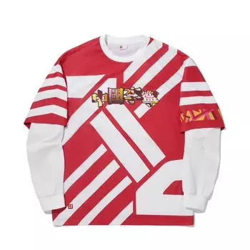 Толстовка с длинным рукавом свободного кроя серии Li Ning Trendy Lifestyle для мужчин, цвет Красный почетный AHSUF73-1 M