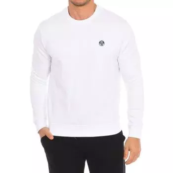 Мужской свитшот с длинным рукавом и круглым вырезом 9024070 M белый