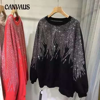 Толстовка с длинными рукавами из флиса и толстой овечьей шерсти большого размера для женщин L чёрный