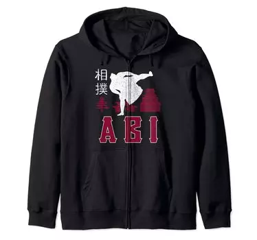 Толстовка с капюшоном Abi Sumo Pro Sumo с японским мемом для фанатов чёрный