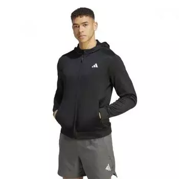 Толстовка с капюшоном Adidas Unisex Brushed Training Essentials Full Zip Ij9618 AS