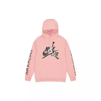 Толстовка с капюшоном Air Jordan Logo с флисовой подкладкой и унисекс-толстовкой розового цвета DH9505-648 M