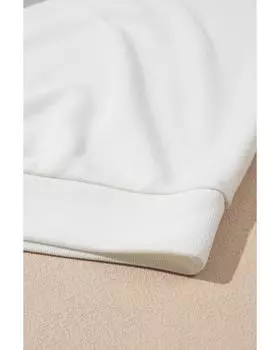 Толстовка с капюшоном Azura Exchange бежевого цвета с текстурой в стиле пэчворк и открытым швом большого размера 4X бежевый