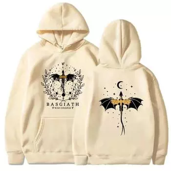 Толстовка с капюшоном Basgiath War College Cotton Hoodies XS белый