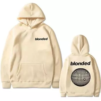 Толстовка с капюшоном Blond Trend Rapper Frank Hip Hop Sweasthirt Ocean Fashion Hoodies Unisex s Oversize Streetwear Мужская винтажная повседневная толстовка с капюшоном L