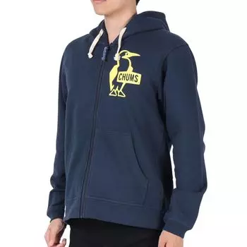 Толстовка с капюшоном Booby Logo Zip Parka [Chums] Мужская темно-синяяжелтая