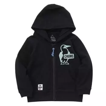 Толстовка с капюшоном Booby Logo Zip Parka LP Kids Black [Chums] Детская чёрный