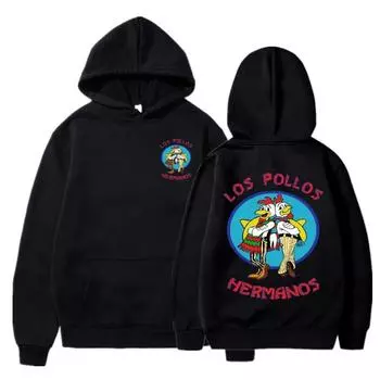 Толстовка с капюшоном Breaking Bad Los Pollos Hermanos Chicken Brothers Print Tracksuit для мужчин и женщин, модная осенне-зимняя флисовая свободная толстовка S