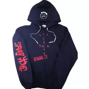 Толстовка с капюшоном Cactus Jack для мужчин и женщин, двухсторонняя XS чёрный