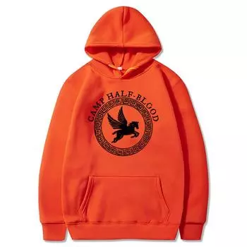 Толстовка с капюшоном Camp Half Blood Percy Jackson и Olympian, винтажные толстовки Camp Half-Blood, хроники, филиалы, фанаты, топы S чёрный