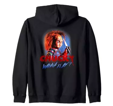 Толстовка с капюшоном Chucky Wanna Play Bloody Knife чёрный