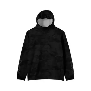 Толстовка с капюшоном DAIWA Stretch Black Camo WL DE-9222
