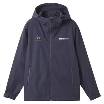 Толстовка с капюшоном Descente 4WAY Stretch Nylon Full Zip Hoodie 4WAY Stretch Water Repellent Training Running Navy 4L [Move Sports] тёмно-синий