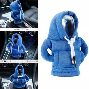 Толстовка с капюшоном для автомобильного рычага переключения передач Толстовка с капюшоном для автомобильного рычага переключения передач Защитный чехол, автомобильный интерьер Симпатичные гаджеты Автомобильные аксессуары и украшения чёрный