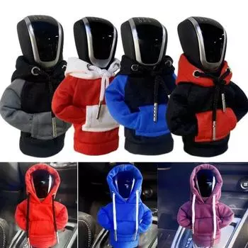 Толстовка с капюшоном для автомобиля, чехол для переключения передач, модная толстовка с капюшоном для автомобиля, крышка для ручки переключения передач, толстовка с ручной ручкой, чехол для рычага переключения передач