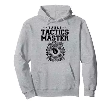 Толстовка с капюшоном для бильярдного кия Table Tactics Master Pool Snooker серый