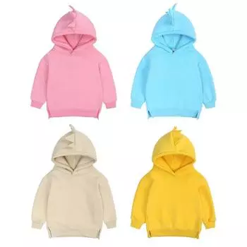 Толстовка с капюшоном для детей до 4 лет, весенне-осенний свитшот в стиле динозавра 100