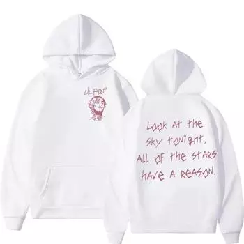 Толстовка с капюшоном для концерта рэпера Lil Peep Tour, женская, унисекс, хип-хоп, модная, пуловер, толстовка, унисекс, повседневная, с длинным рукавом, с капюшоном, готическая, уличная L бежевый