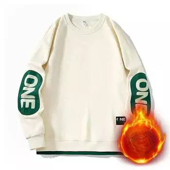 Толстовка с капюшоном для мужчин весна и осень новый модный бренд свободная футболка с длинными рукавами свободная прилив увеличение жира мужская майка M